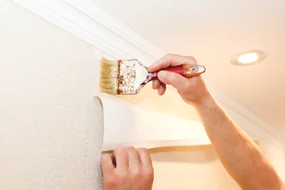 Pose de papier peint à Mésangueville — revêtements muraux et toiles de verre